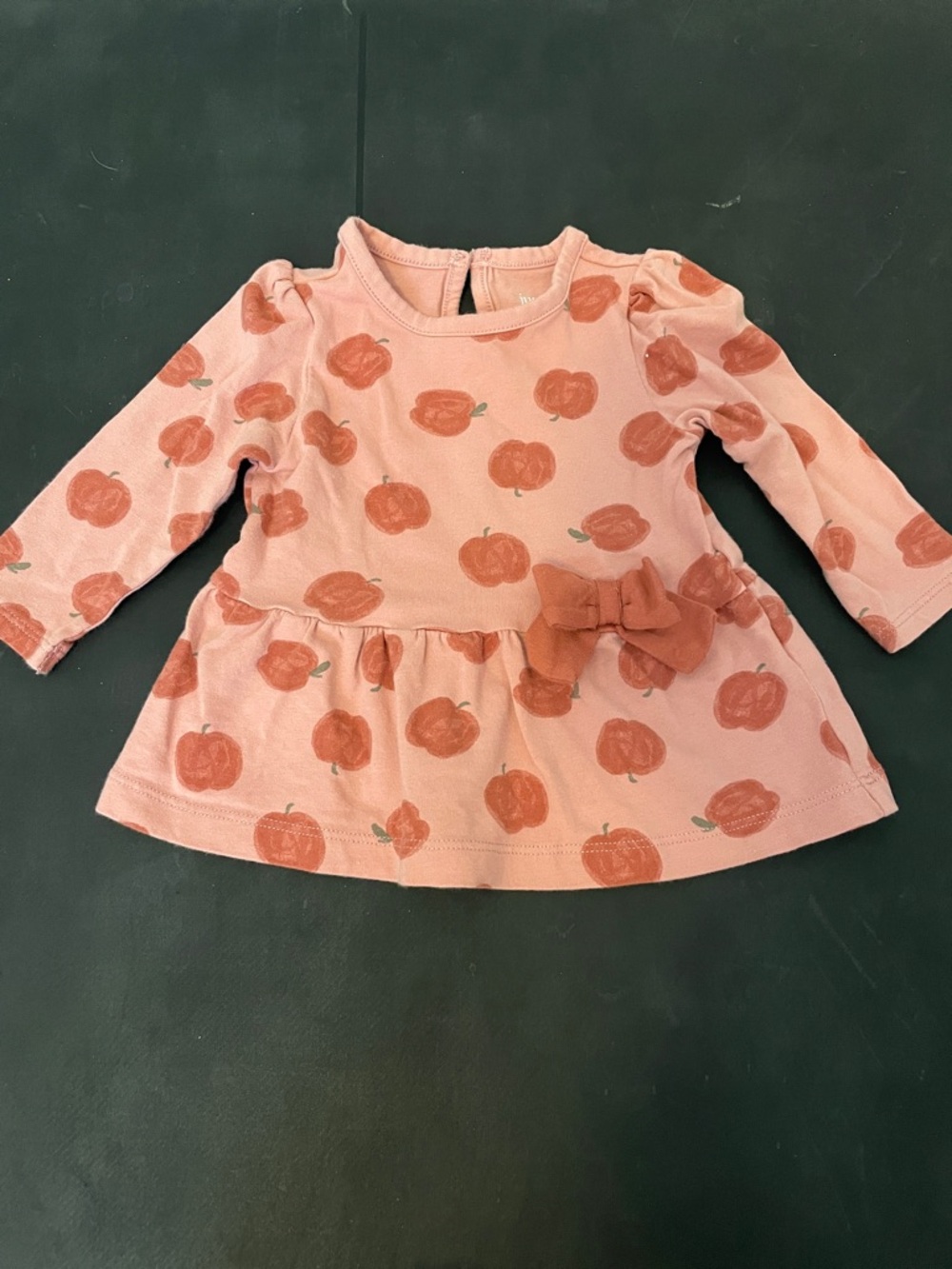 Apple Print Peplum Baby Top Size 6M